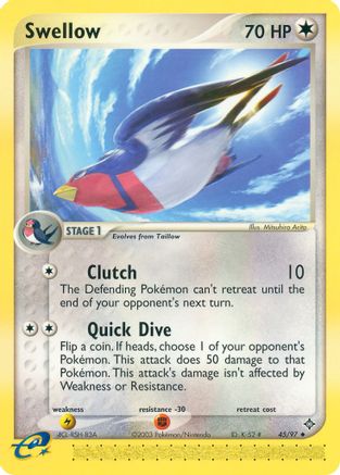 Swellow - - Uncommon - Reverse Holofoil
