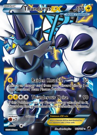 Thundurus EX (Team Plasma) (110 Full Art) - 110 - Ultra Rare