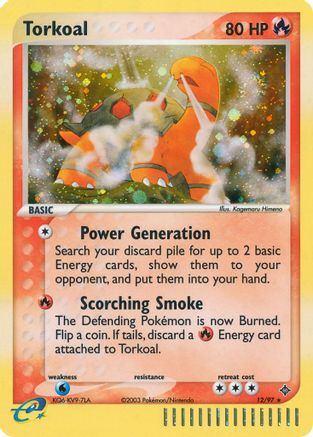 Torkoal - - Holo Rare - Reverse Holofoil