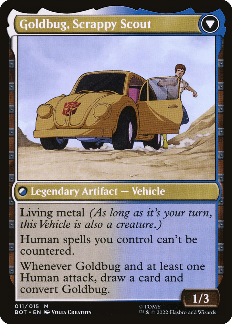 Goldbug, Humanity's Ally (BOT-011) - Transformers Foil