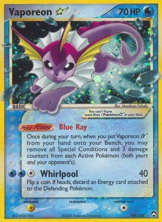 Vaporeon Star - 102 - Ultra Rare