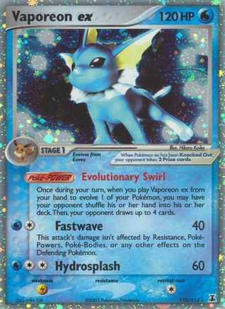Vaporeon ex - 110 - Ultra Rare