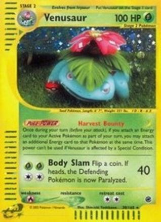 Venusaur (30) - - Holo Rare - Reverse Holofoil