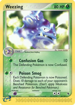 Weezing - 024 - Rare - Reverse Holofoil