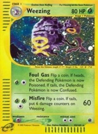 Weezing (32) - - Holo Rare - Reverse Holofoil
