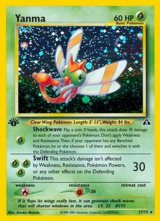 Yanma 17/75 - Holo Rare - Unlimited Holofoil