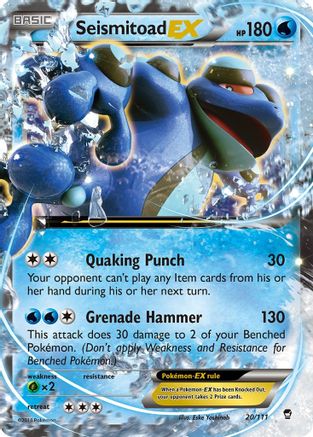 Seismitoad EX - 020/111 - Ultra Rare