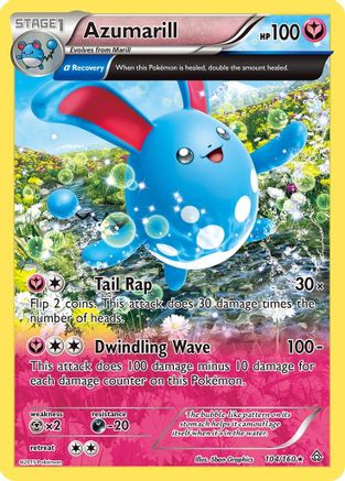 Azumarill (Alpha) - 104 - Holo Rare - Holofoil