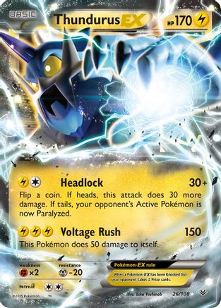 Thundurus EX - 026/108 - Ultra Rare