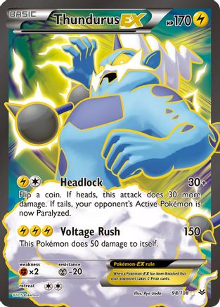 Thundurus EX (98 Full Art) - 098/108 - Ultra Rare