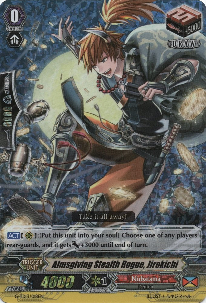 Almsgiving Stealth Rogue, Jirokichi (RRR) (G-TD13/018EN) [Evil Eye Sovereign]