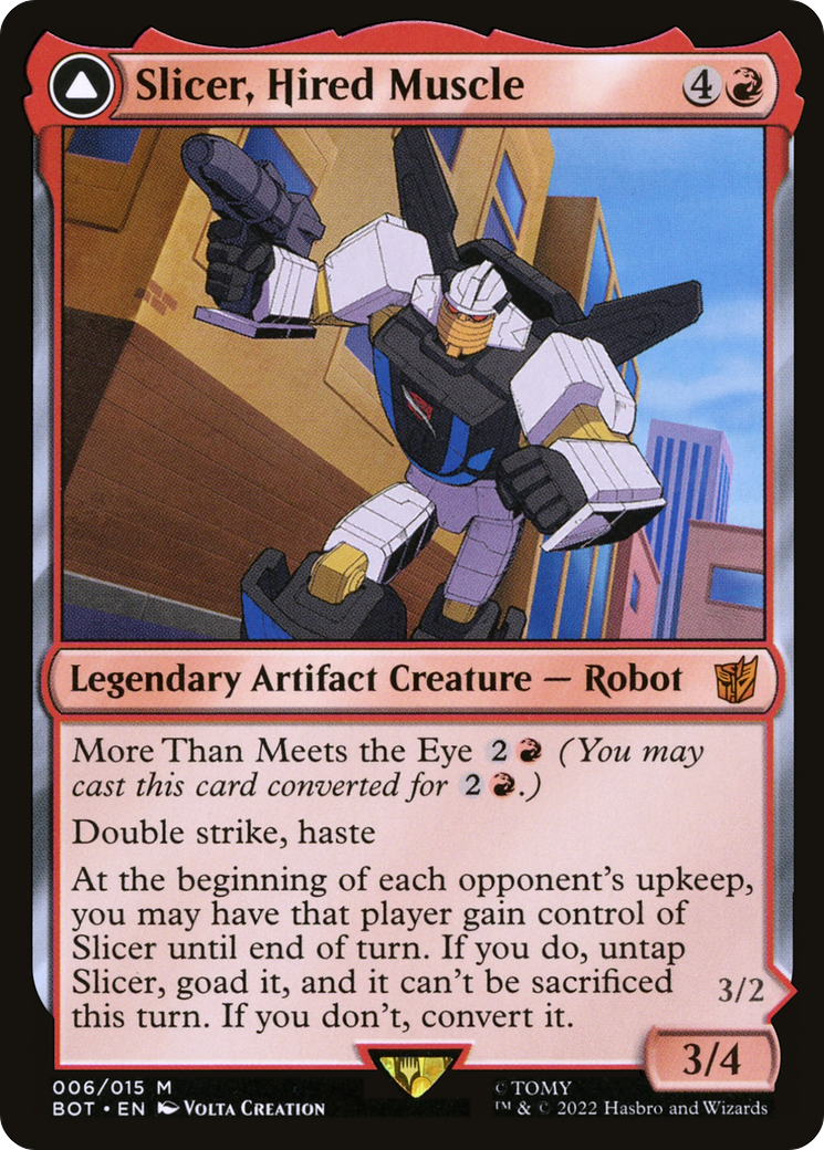 Slicer, Hired Muscle (BOT-006) - Transformers Foil