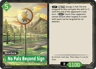 No Pals Beyond Sign - BP01-067 - C