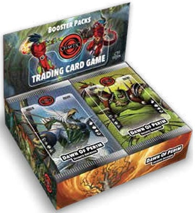 Chaotic TCG Dawn of Perim: Secrets Decoded Booster Box art, featuring original Chaotic creature artwork and set logo
