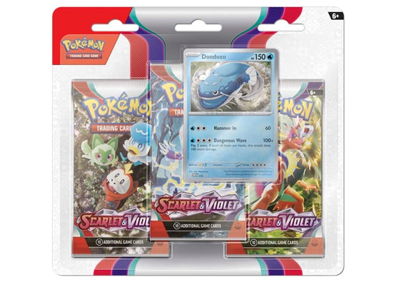 Pokemon - Scarlet and Violet - Base Set - Dondozo 3 Pack Blister