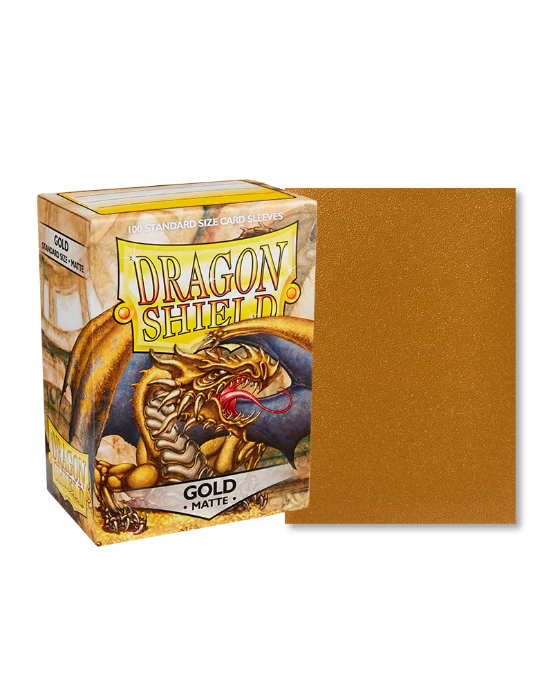 Dragon Shield - 100ct Standard Size - Gold Matte