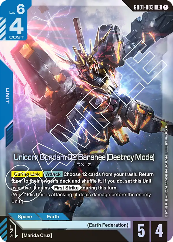 Unicorn Gundam 02 Banshee (Destroy Mode) - GD01-003 - LR