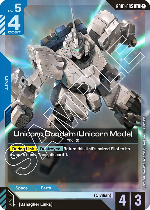 Unicorn Gundam (Unicorn Mode) - GD01-005 - R