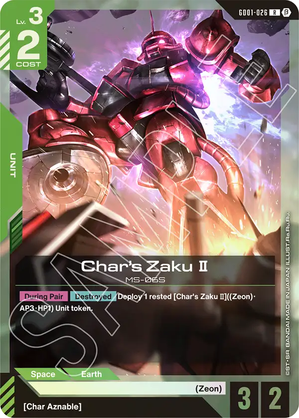 Char's Zaku Ⅱ - GD01-026B - Edition Beta - R