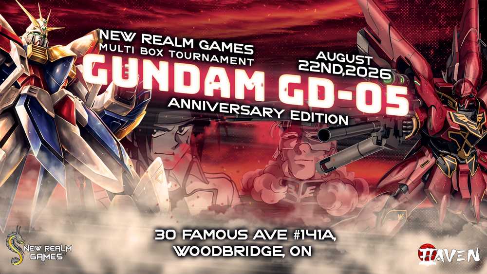 New Realm Games x GG Haven Gundam GD05 Tournament - August 22nd 1:00pm