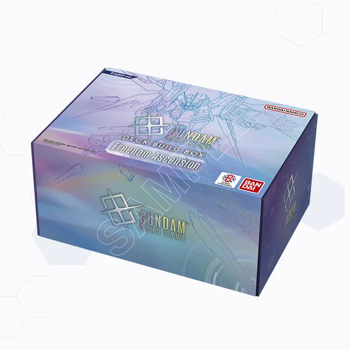 Gundam Card Game Deck Build Box - Freedom Ascension (GD05), English version, Bandai Namco sealed product box art
