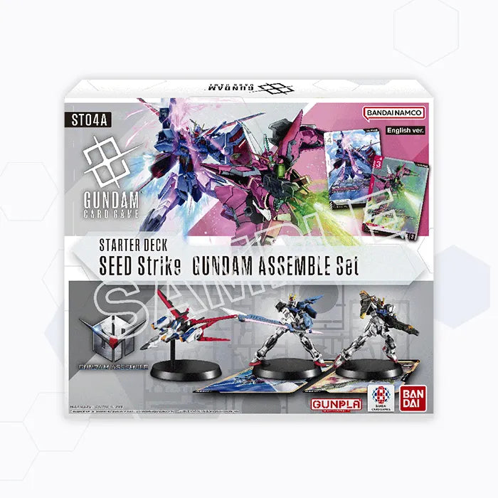 Gundam Card Game Assemble Set with Red White Deck. Aile Strike and Aegis Gundam