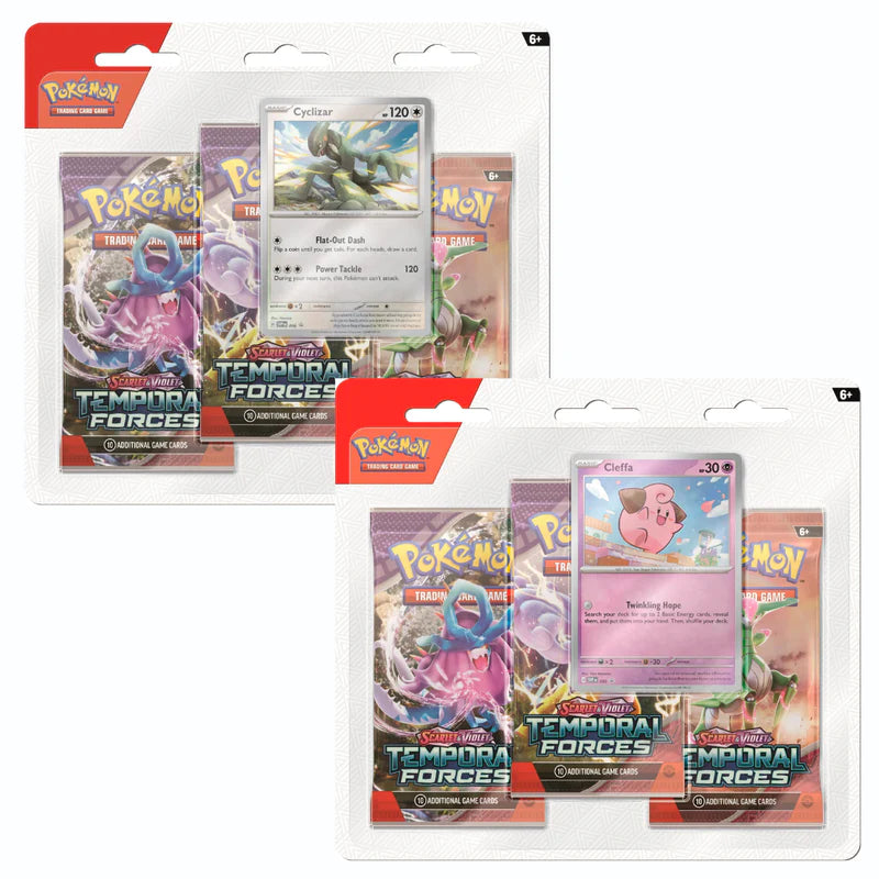 Pokemon - Scarlet and Violet - Temporal Forces - 3 Pack Blisters Bundle