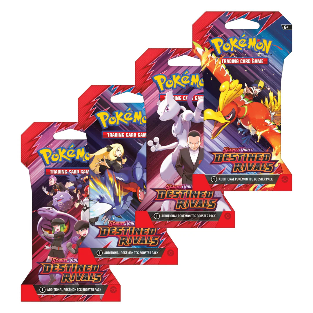 Pokémon - Destined Rivals - Sleeved Booster Pack Bundle of 4 (Art Set)