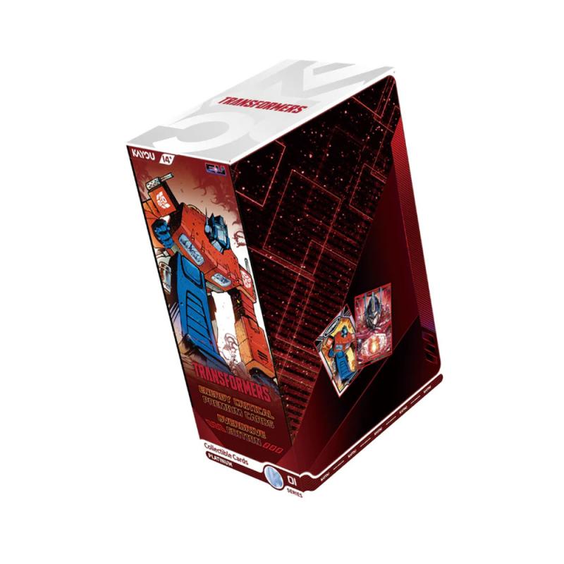 Kayou Transformers trading card box featuring collectible Autobots and Decepticons cards
