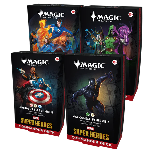 Magic: The Gathering - Universes Beyond: Marvel Super Heroes - Commander Deck - Set of 4 (Pre-Order)