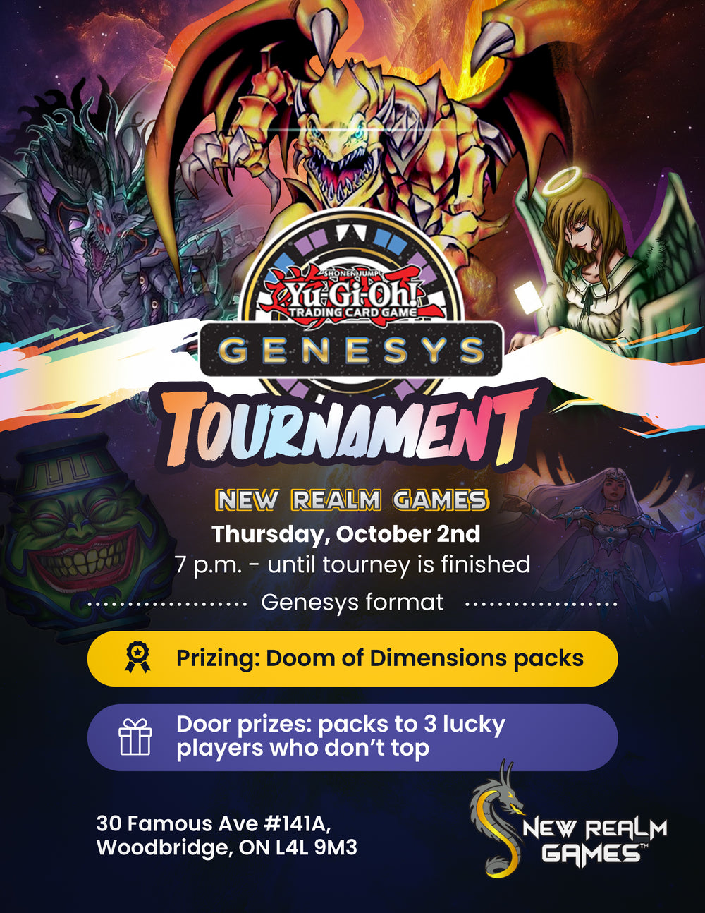 Yugioh - Locals Genesys Tournament -  Thursday October 9th 2025 - 7:00pm