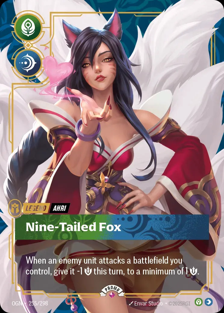 Ahri - Nine-Tailed Fox (255/298) - Riftbound Organized Play Promotional Cards Foil