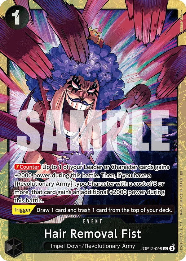 Hair Removal Fist (Premium Card Collection -Best Selection Vol. 5-) - OP12-098 - Uncommon