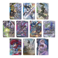 Gundam Card Game 1st Anniversary Set PB03 exclusive alternate-art cards featuring Gundam, Victory Gundam, Zaku II, Wing Gundam Zero, Sinanju, Gundam Exia and more
