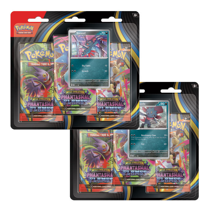 Pokemon - Mega Evolution - Phantasmal Flames - 3 Pack Blister Bundle of 2 (Pre-Order) Limit 1 Per Customer