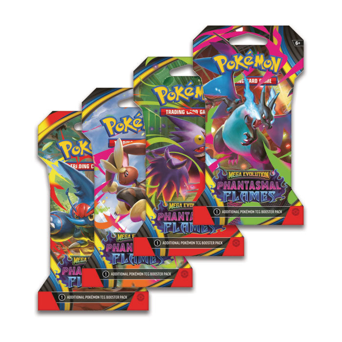 Pokemon - Mega Evolution - Phantasmal Flames Sleeved Pack Art Set Bundle (Pre-Order) Limit 1 Per Customer