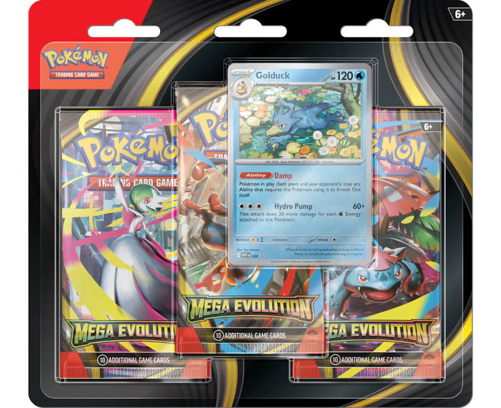 Pokemon - Mega Evolution - 3 Pack Blister Bundle of 2 (Pre-Order) Limit 1 Per Customer