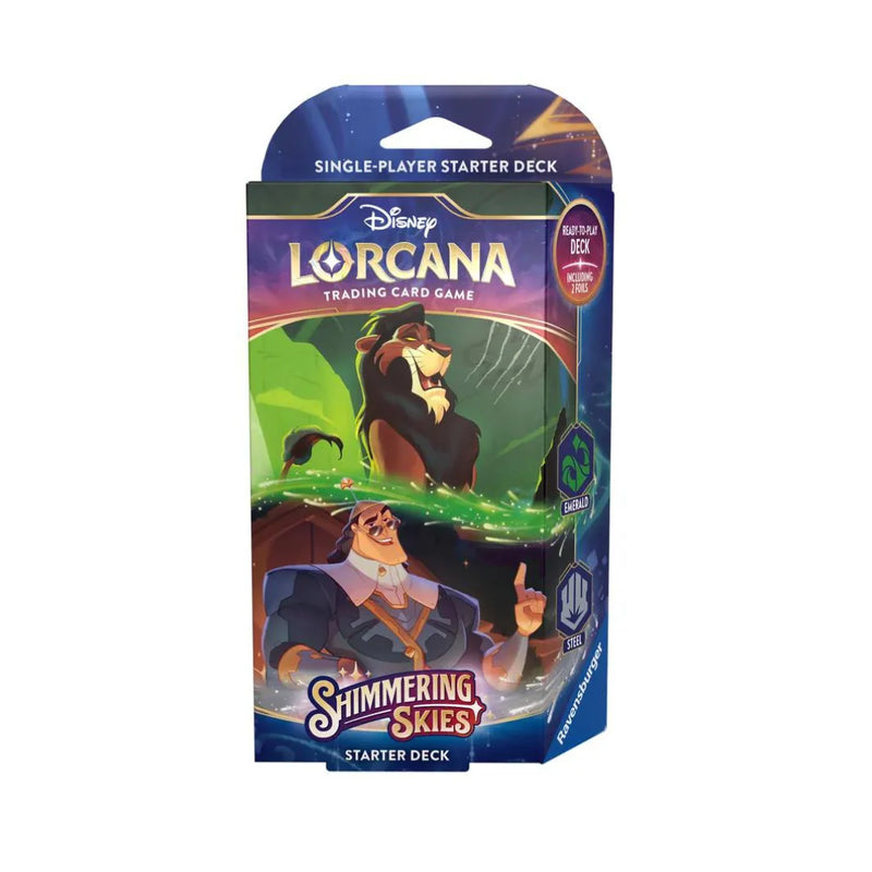 Disney Lorcana: Shimmering Skies Starter Deck (Emerald & Steel) - Shimmering Skies