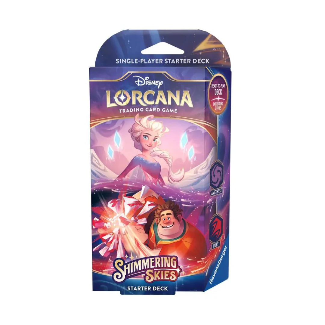 Disney Lorcana: Shimmering Skies Starter Deck (Amethyst & Ruby) - Shimmering Skies (Pre Order)