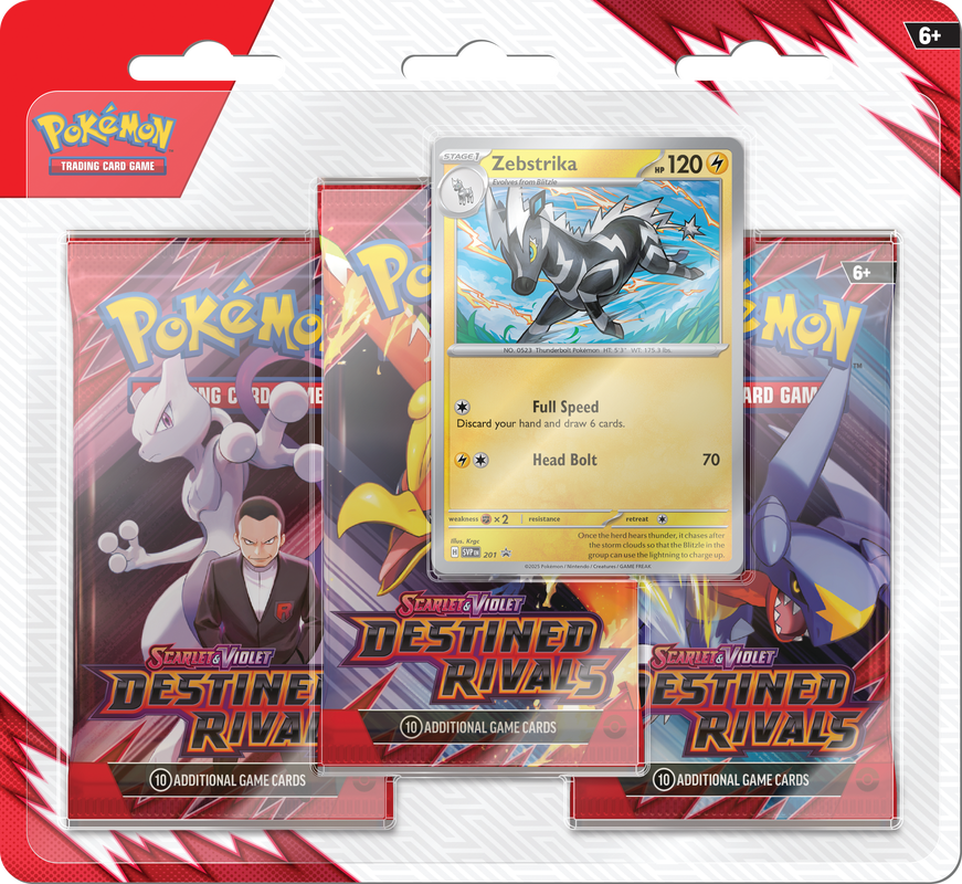 Pokémon - Destined Rivals - 3-Pack Blister Zebstrika