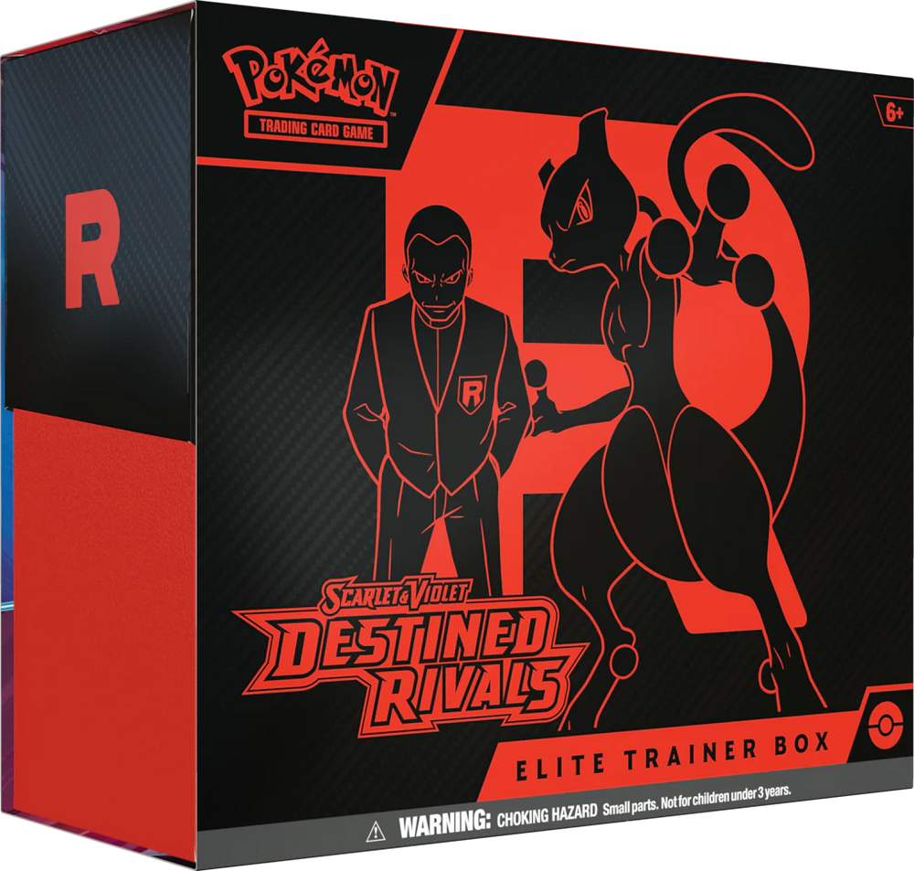 Destined Rivals Elite Trainer Box with Mewtwo and Giovanni box art