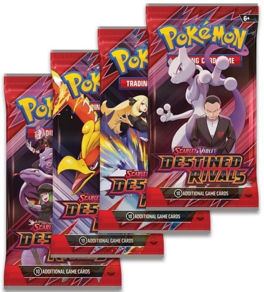  Pokémon TCG Scarlet & Violet Destined Rivals booster pack featuring Team Rocket artwork
