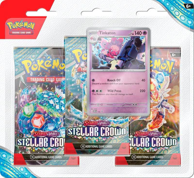 Pokemon - Scarlet & Violet - Stellar Crown - 3 Pack Blister Tinkaton
