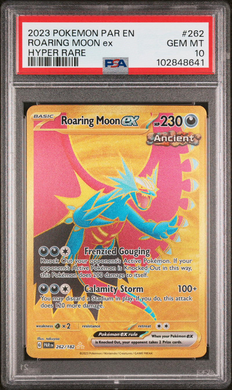 Pokemon - Pardox Rift - Roaring Moon - Hyper Rare - PSA 10