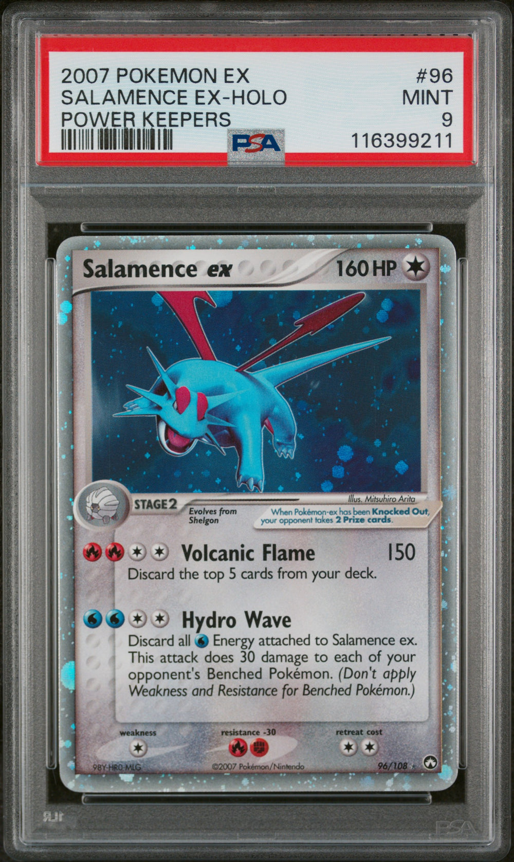 Pokemon - EX Power Keepers - Salamence ex - Ultra Rare #96 - PSA 9