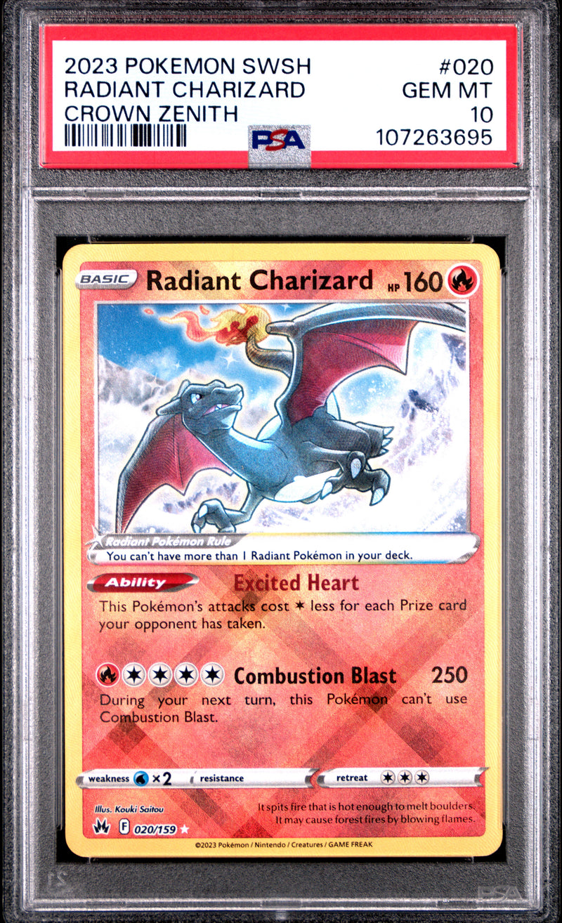 Pokemon - Crown Zenith - Radiant Charizard - Holo - PSA 10