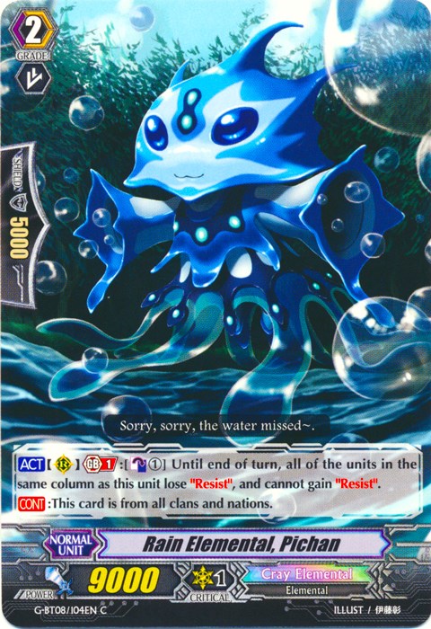 Rain Elemental, Pichan (G-BT08/104EN) [Absolute Judgment]