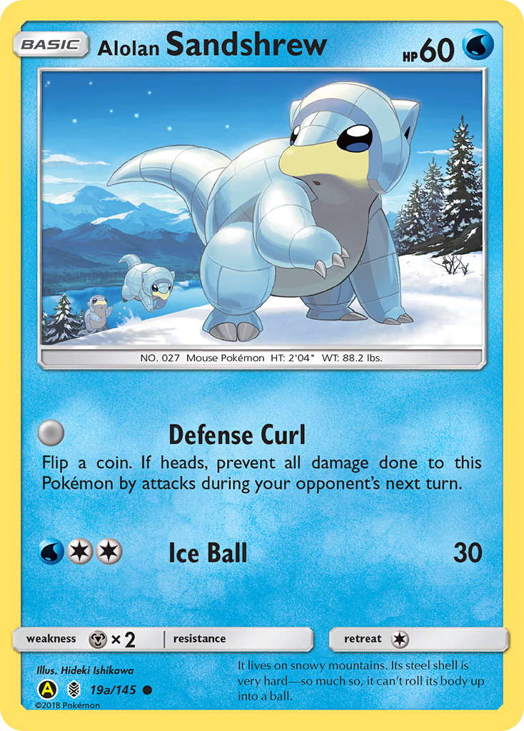 Alolan Sandshrew (19a/145) [Alternate Art Promos]