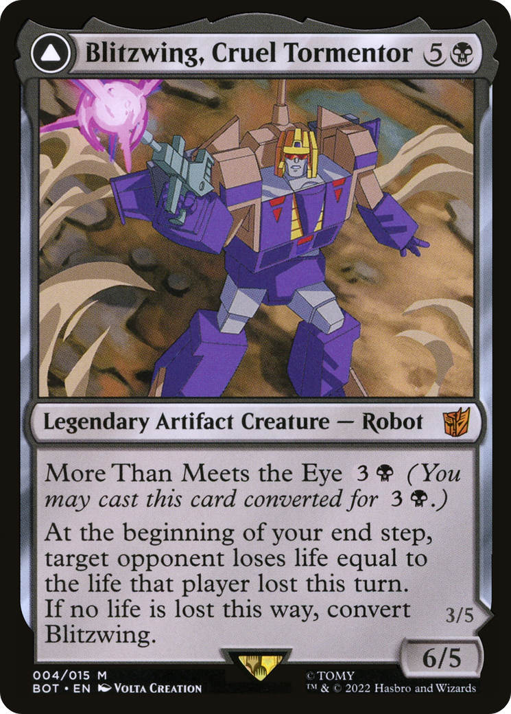 Blitzwing, Cruel Tormentor (BOT-004) - Transformers Foil