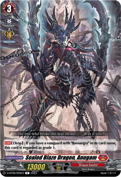 Sealed Blaze Dragon, Anugam (D-BT09/059EN) [Dragontree Invasion]